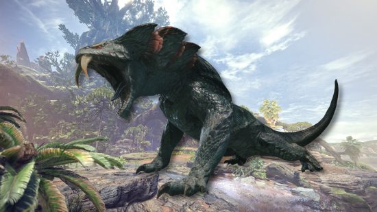 Monster Hunter Now monsters - a Great Girros against a rocky background