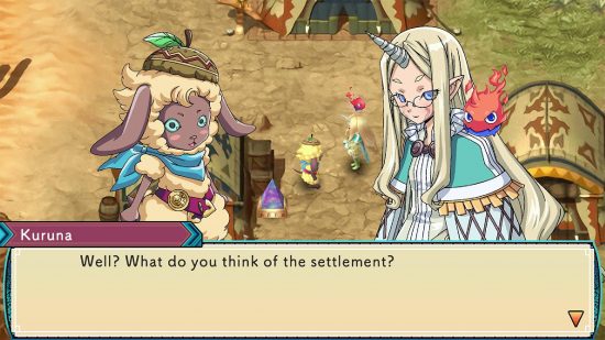 Rune Factory 3 Special review: Two characters are talking to each other