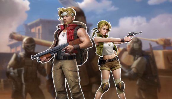Custom image for Warpath Metal Slug 3 crossover with the two heroes looking out with guns