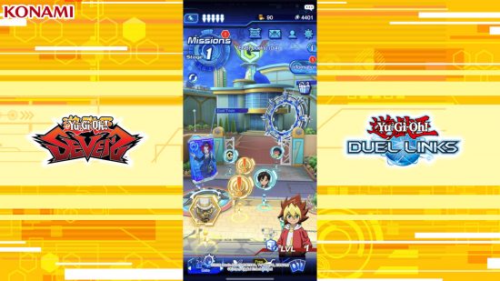 Screenshot of the dueling world for Yu-Gi-Oh! DUEL LINKS RUSH DUEL preview