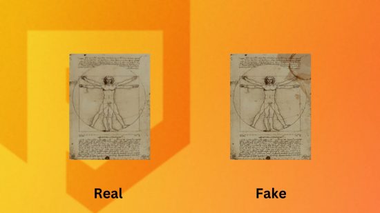 The real and fake versions of the ACNH art guide academic painting