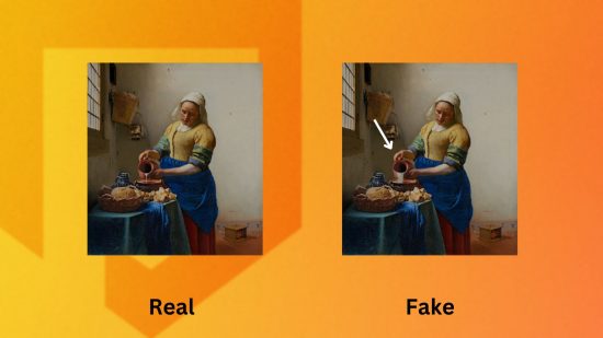 The real and fake versions of the ACNH art guide quaint painting
