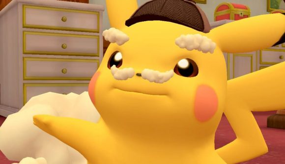 Detective Pikachu Returns review - Pikachu with foam on his face