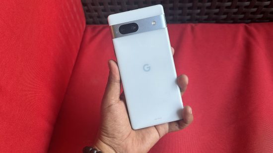 Image of the Google Pixel 7a for a review of the phone