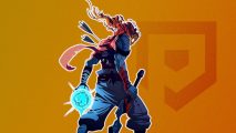 Custom image for best roguelike games guide with the main character from Dead Cells on an orange background