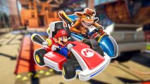 Custom image for best car games guide with Mario and Sonic racing alongside each other
