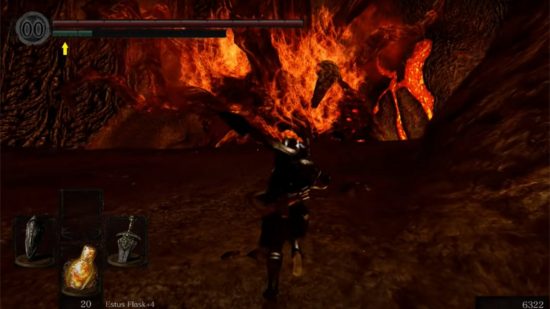 Dark Souls bosses: The chosen undead running towards the Ceaseless Discharge