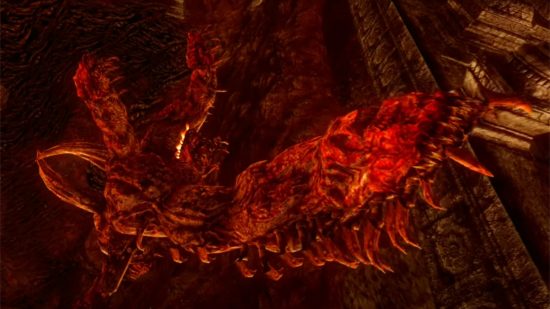Dark Souls bosses: A close up of the Centipede Demon