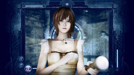A girl with a torch searching for the Fatal Frame remake
