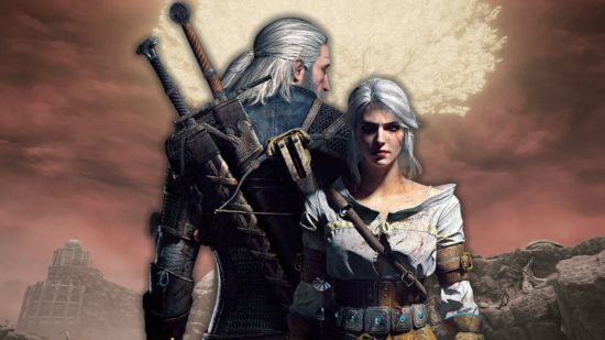 Games like Elden Ring - Geralt and Ciri stood in front of Caelid