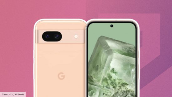 Custom image of the Google Pixel 8a leak from Smartprix and OnLeak for a news on the topic
