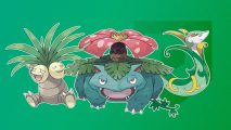 Custom image for grass Pokemon weakness guide with Venusaur, Serperior, and Exeggutor on screen