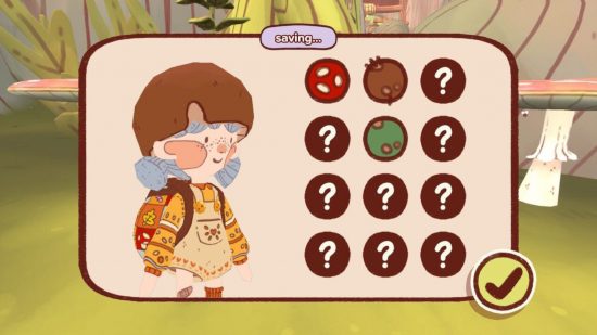 Mail Time Switch review: Daz's player character in the mushroom hat customization menu
