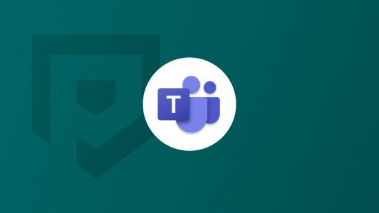 Microsoft Teams download: The Microsoft Teams log in front of a turquoise background