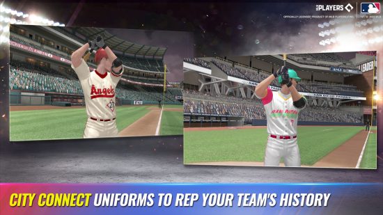 MLB 9 Innings interview - in-game crseenshots showing a batter at the plate