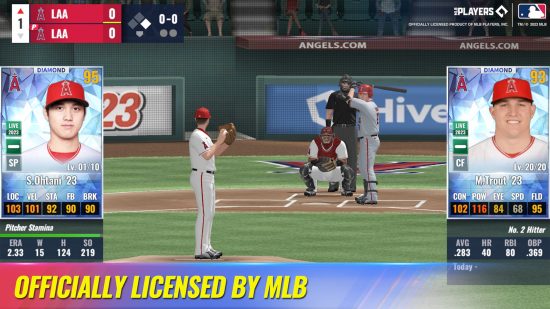 MLB 9 Innings interview - a pitcher facing a hitter