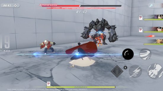 One Punch Man: World review - a screenshot of combat gameplay, showing a character drawing his sword