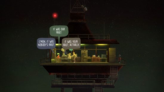 point and click games - A choice of speech options in Oxenfree 