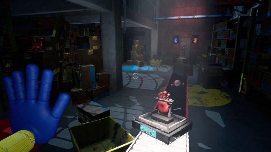 Poppy Playtime Chapter 1 review - a one handed grabpack in a desolate factory