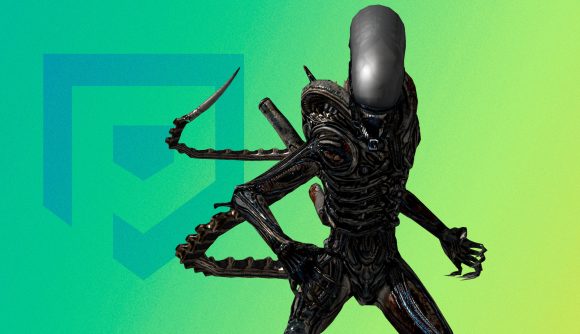 Science games: The xenomorph pasted on an acid green PT background