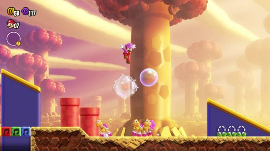 Super Mario Bros. Wonder review: Bubble Mario bounces on a bubble