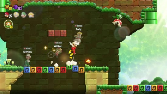 Super Mario Bros. Wonder review: Mario and pals run through a level