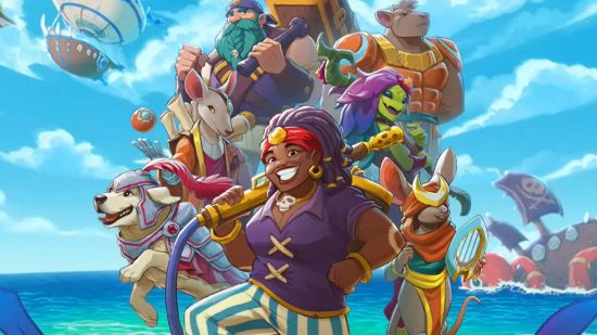 Wargroove 2 review: A cast of pirates, humans, and mice pose for the Wargroove 2 key art