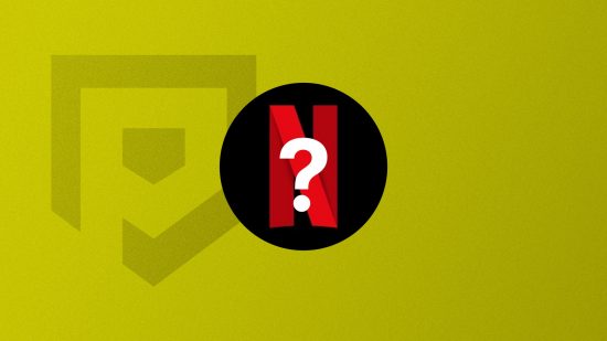 What is Netflix - a question mark over the netflix logo in front of a yellow background