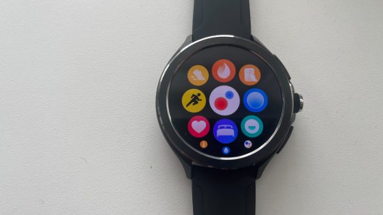 Picture of Xiaomi Watch 2 Pro on a white background showcasing all the features
