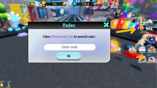 How to redeem Horse Race Simulator codes in the Roblox game