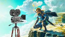 Legend of Zelda movie: Link facing an old time camera