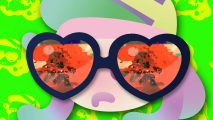 Splatoon 3 update: a close-up of a characters face wearing sunglasses
