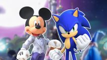 Custom image for Apple Arcade fall lineup news with Mickey from Disney Dreamlight Valley and Sonic for Sonic Dream Team