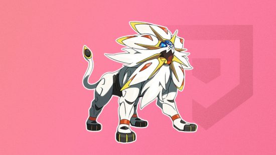 Custom image for best cat pokemon guide with Solgaleo in the middle of the screen