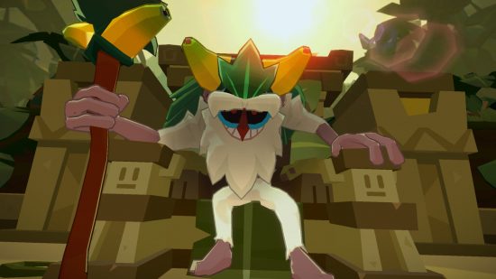 Cookie Run: Tower of Adventures screenshot showing Shamonkey on his throne
