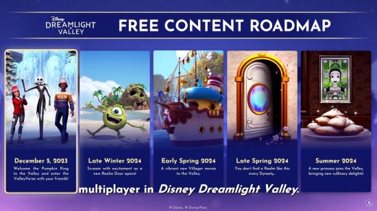 Disney Dreamlight Valley Showcase free content roadmap