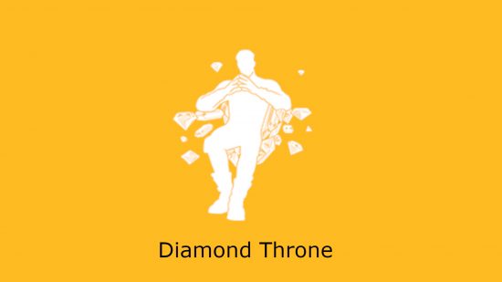 Fortnite dances: Diamond Throne emote on mango background