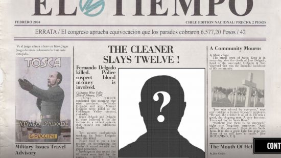 Screenshot of one of the famous newspaper clippings from the original for Hitman: Blood Money Reprisal review