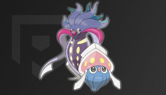 How to evolve Inkay: Inkay and Malamar in front of a black background