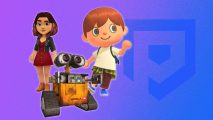Characters from life sims including an Animal Crossing villager, Wall-E, and a girl from Wylde Flowers