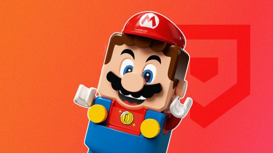 Custom image for Mario Lego guide with the Lego Mario figure waving his hand