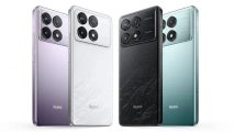 Screenshot of the Redmi K series phones with different green, white, purple, and green, colorways
