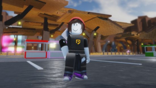 Sakura Stand codes - a picture of a Roblox character in Sakura Stand