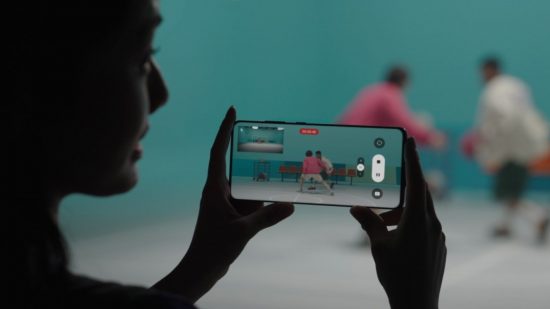 Screenshot of the promo clip for the new Samsung 200MP smartphone camera showcasing zoom features