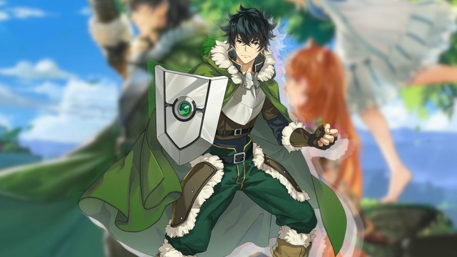 Custom image of the hero from Shield Hero: Rise holding his shield