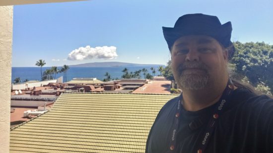 A selfie of the reviewer Adam Doud in Hawaii for Tecno Phantom V Flip review
