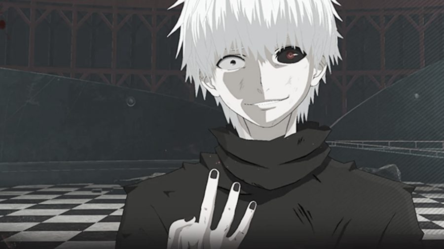 A black and white Tokyo Ghoul: break the Chains picture showing a ghoul