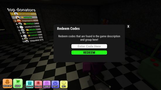 How to redeem 5 Noches Con Alfredo codes in the Roblox game