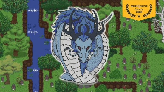 best indies of 2023 - A big, blue dragon spirit from Spirttea against a background of a forest