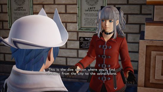 Kingdom Hearts Missing-Link preview - a screenshot of the main character talking to an NPC